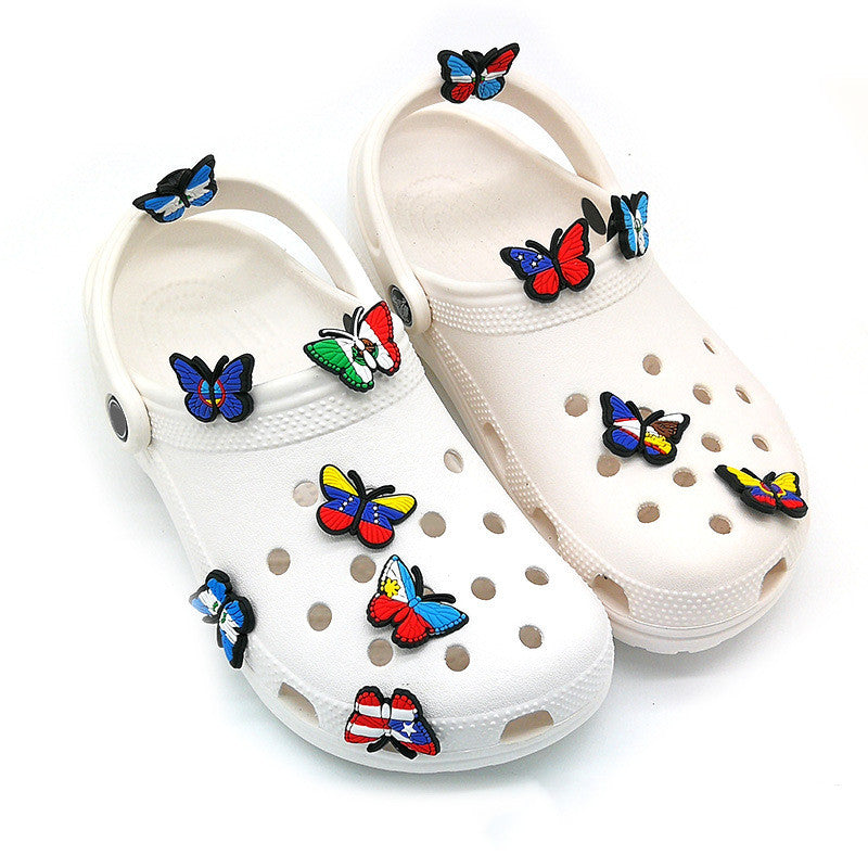 PVC Soft Rubber Hole Shoes Flower Shoe Buckle Pea Accessories