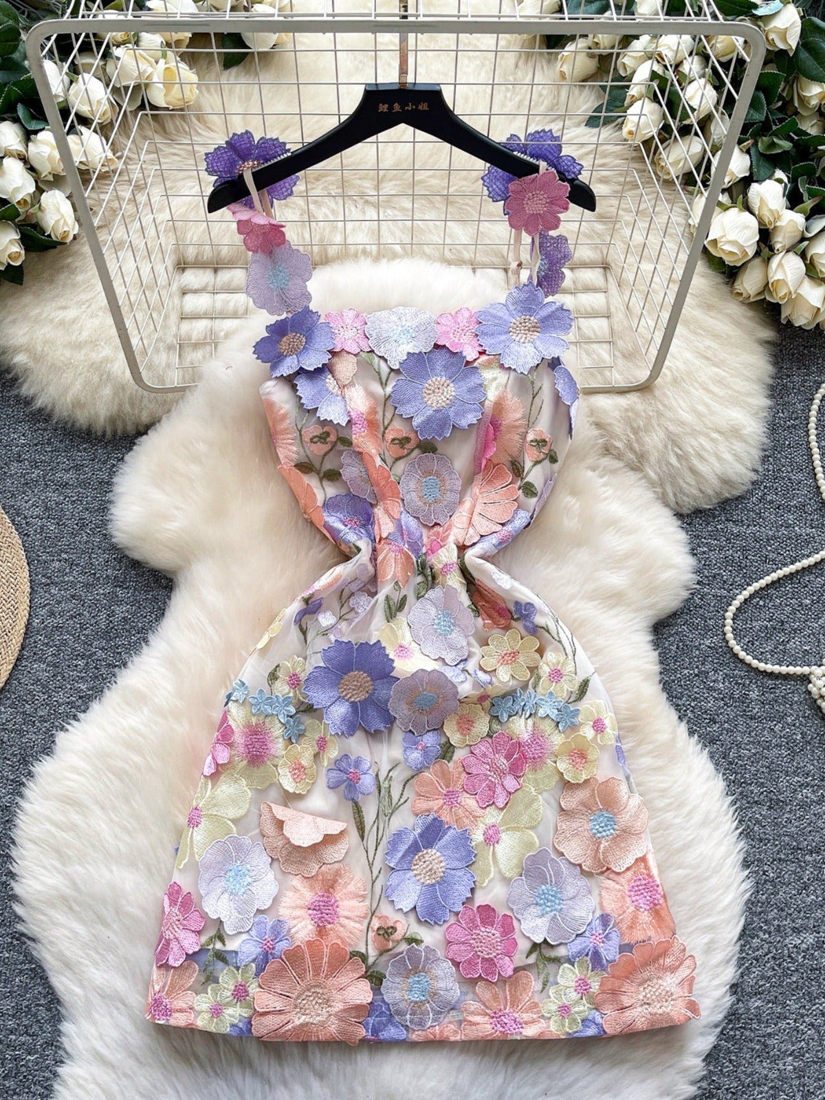 Floral Tie Waist Mini Dress