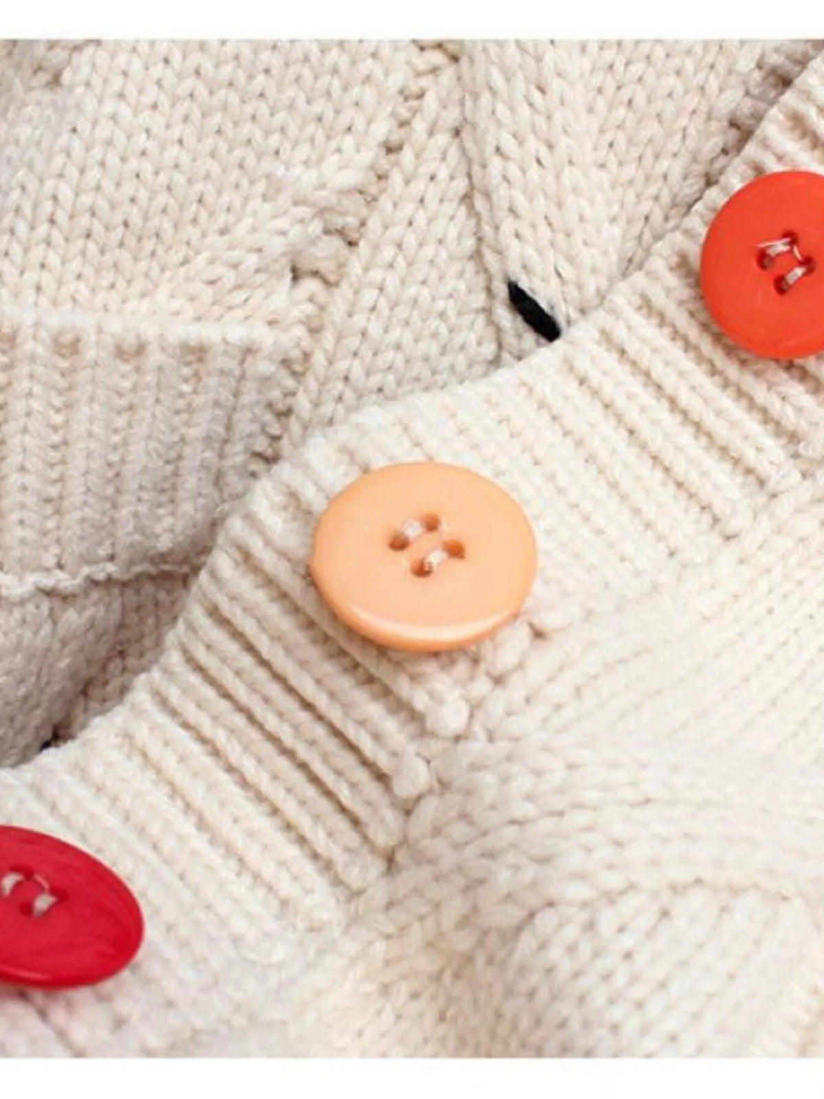 Cable Knit Button Up Cardigan