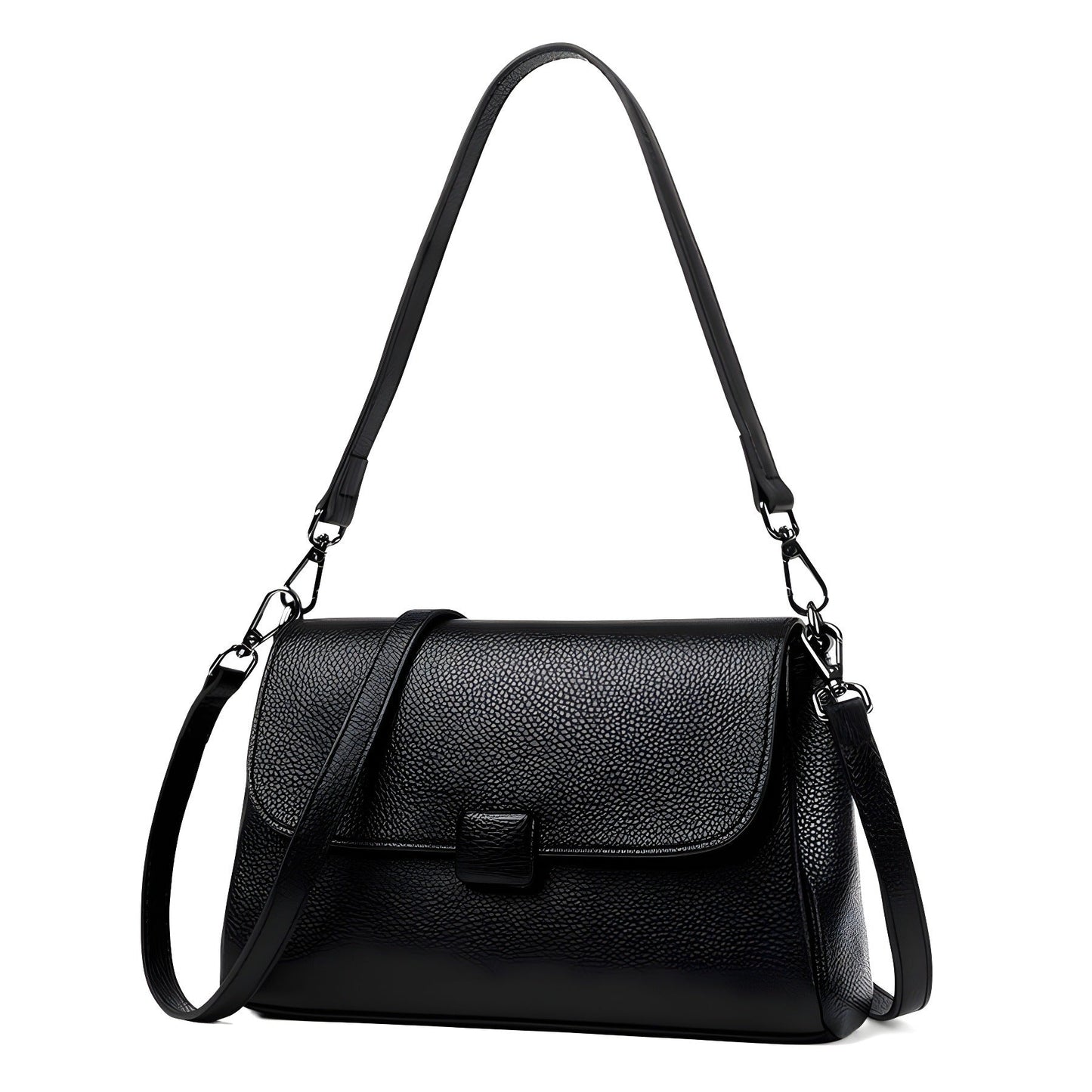 Women's Cowhide Leather Shoulder Travel Bag