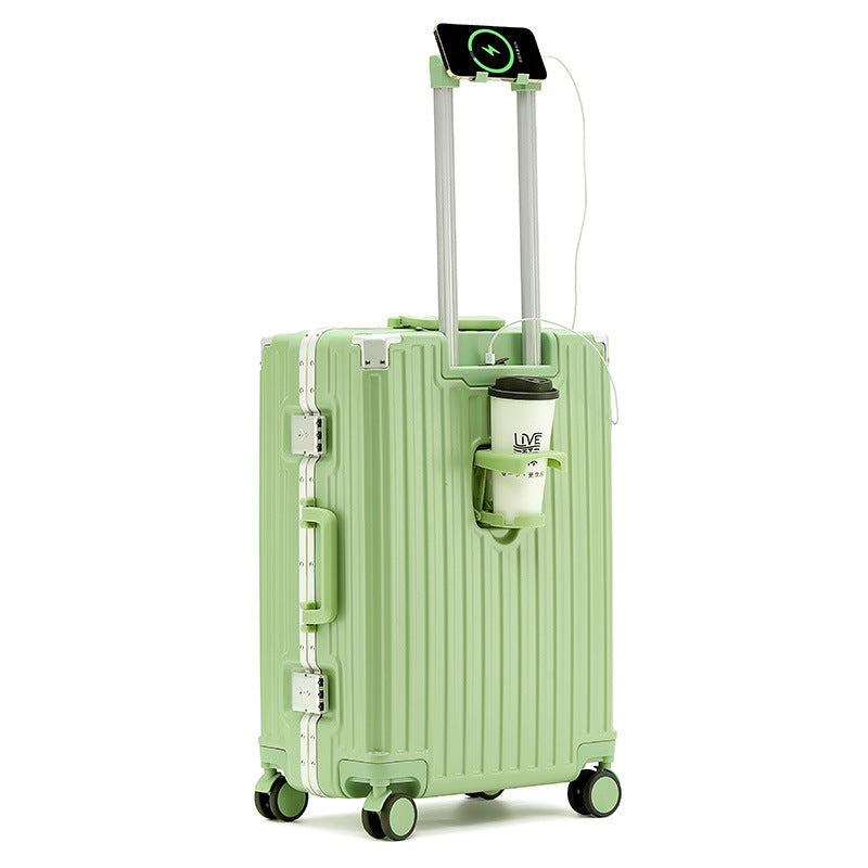 Unisex Aluminum Frame Solid Trolley Travel Case Travel Bag