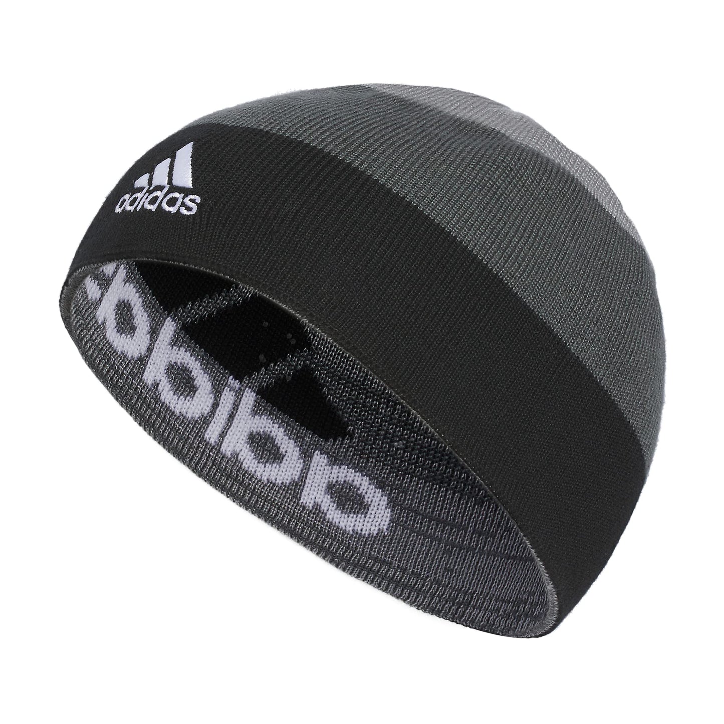 adidas Boys Kids Basic Beanie Grey-Clear Grey/Bright Royal Blue/Better Scarlet one_Size