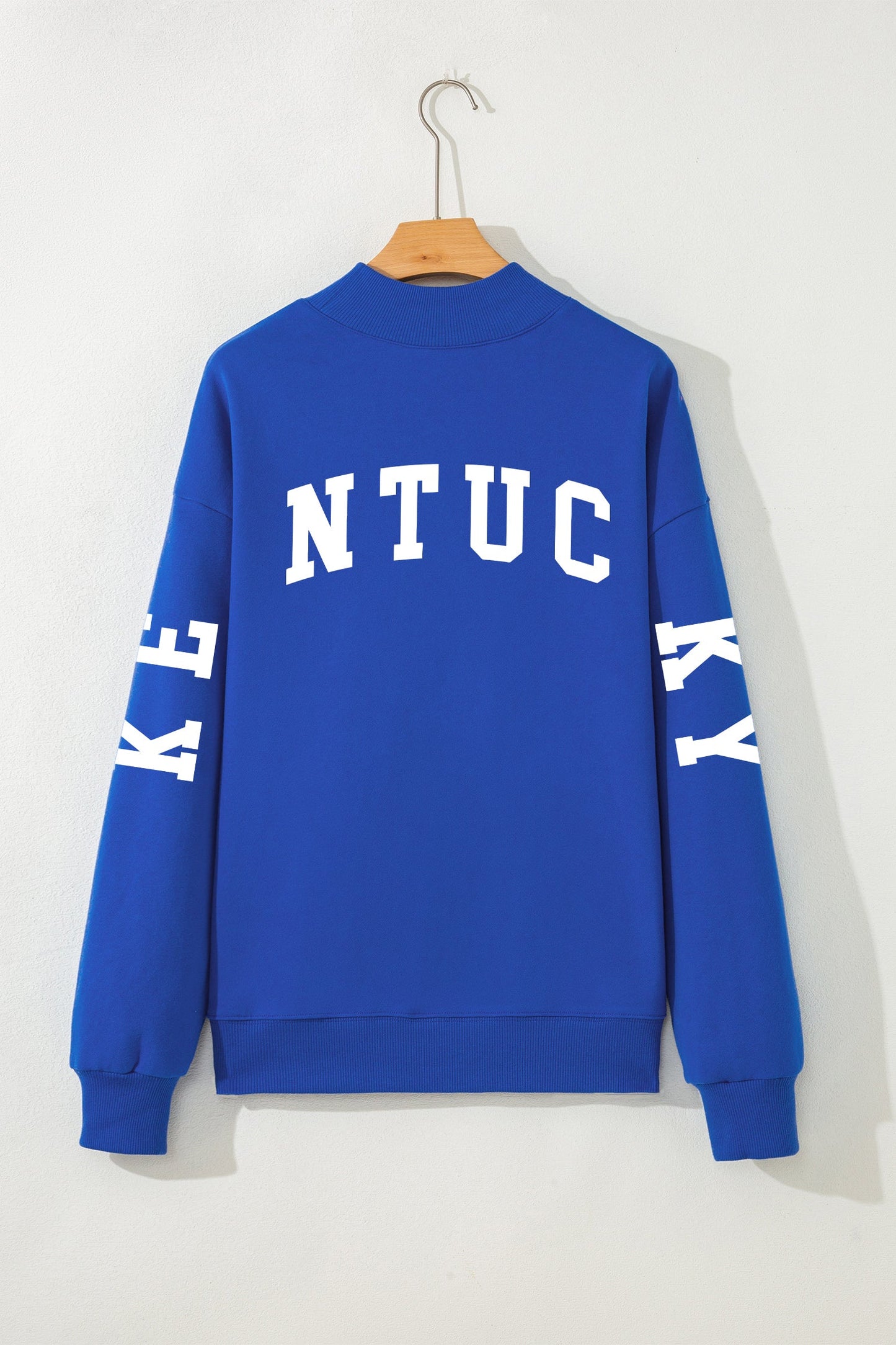 Sudadera Azul Oscuro con Cuello Falso Estampado KY KENTUCKY