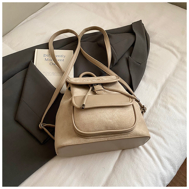 Preppy-style Commuter Backpack Fashionable And Vintage Travel Bag