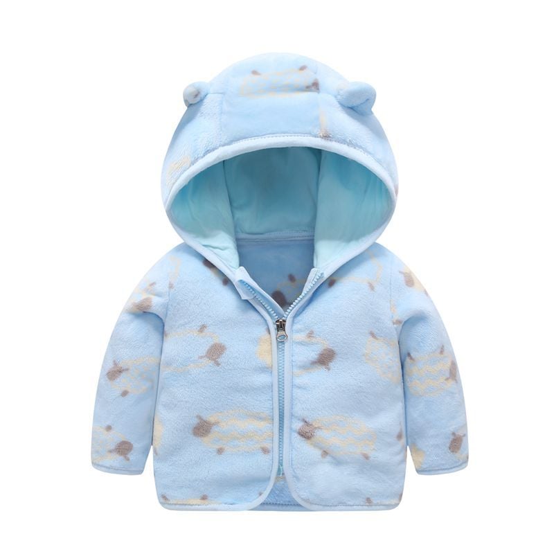 Children's Hooded Coral Fleece Padded Jacket