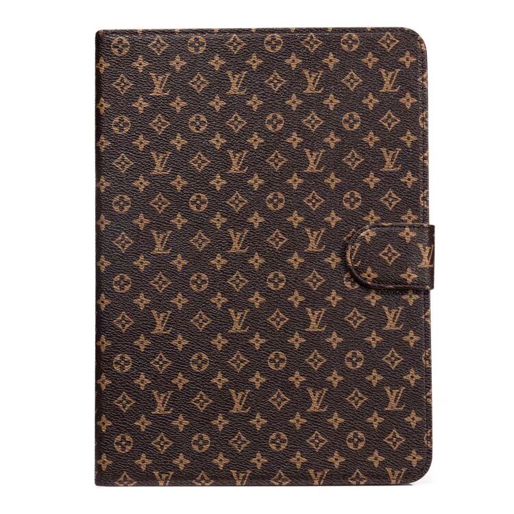 Funda para iPad Apple de cuero Monogram de lona de lujo con diseño temático de verano fresco