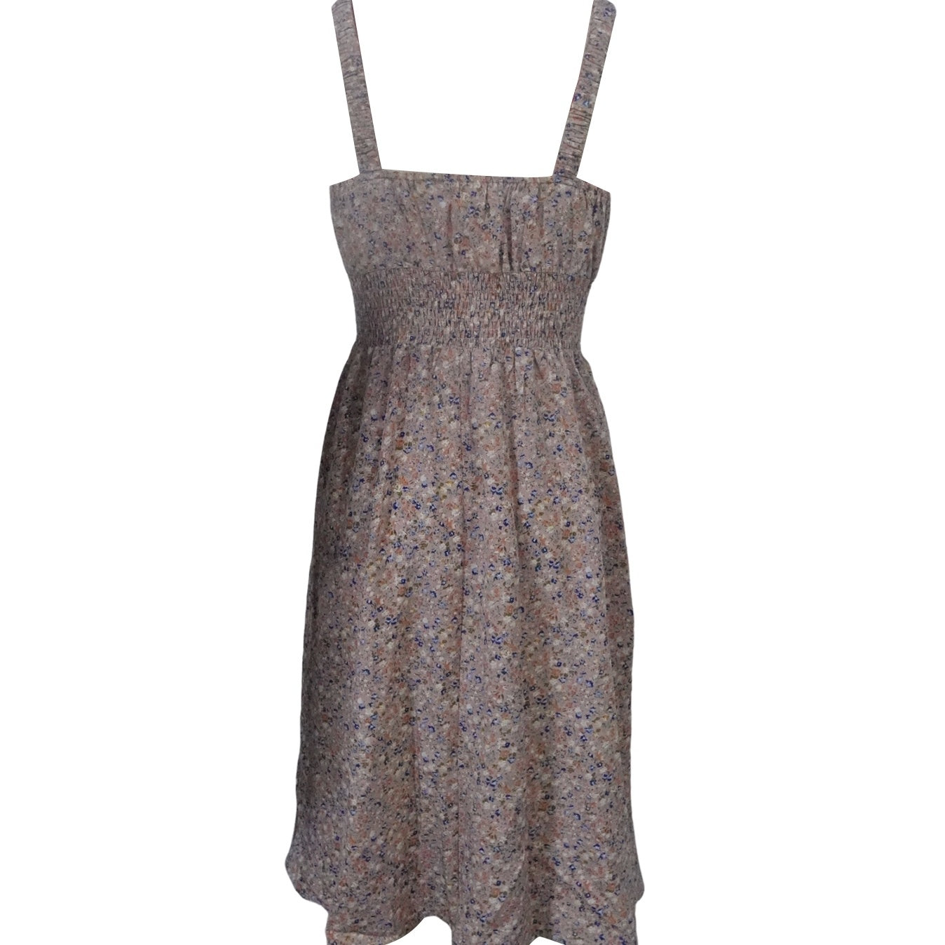 Vestido acampanado floral sin espalda para mujer