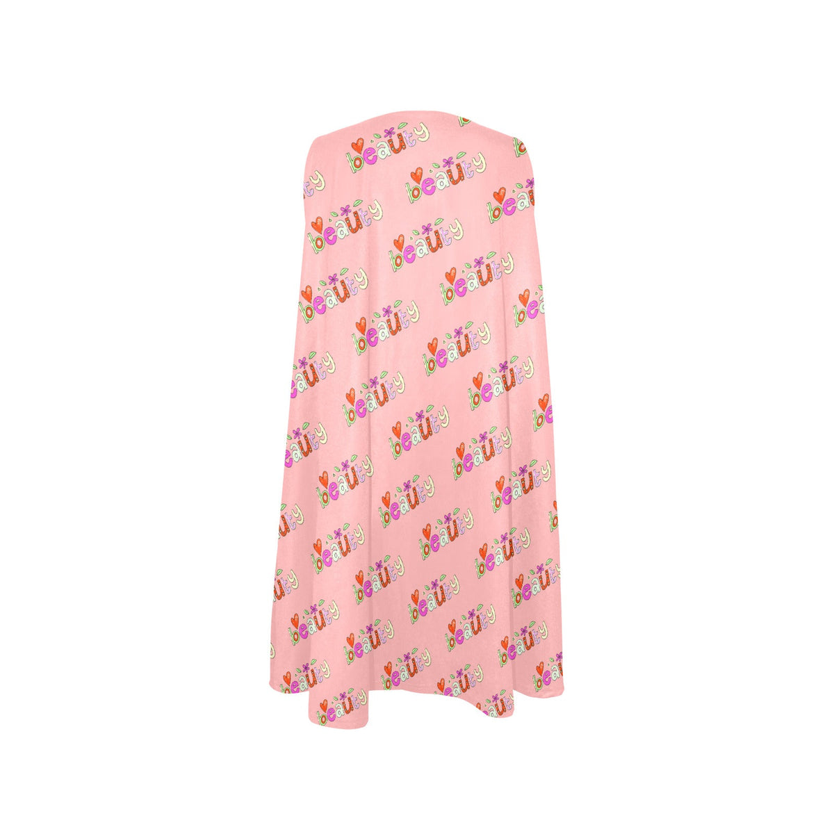Women's Pink Beauty Sleeveless A-Line Short Dress with Pockets