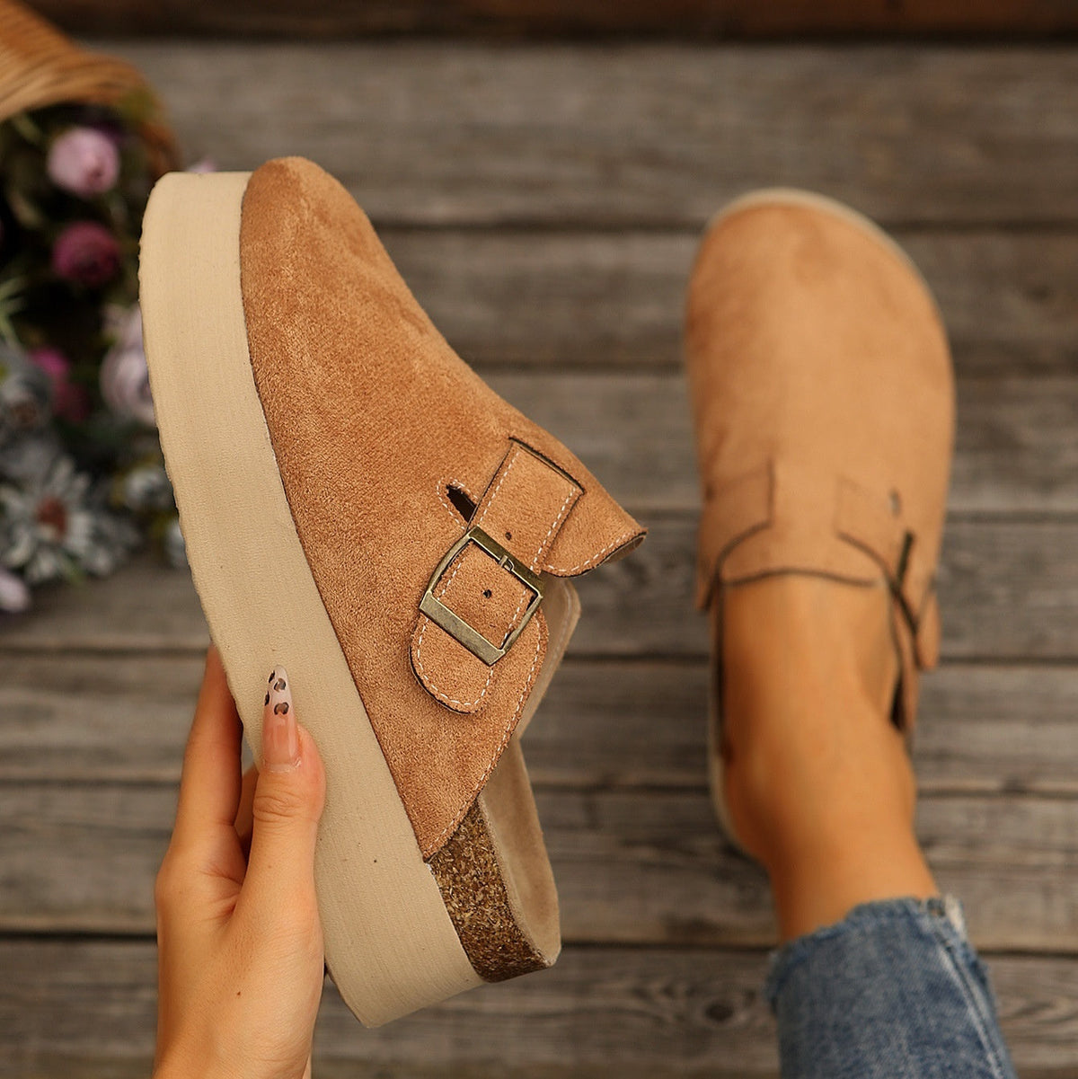 Women's Thick Sole Half Slippers