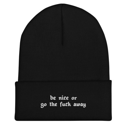 Sé amable o... Gorro con puños