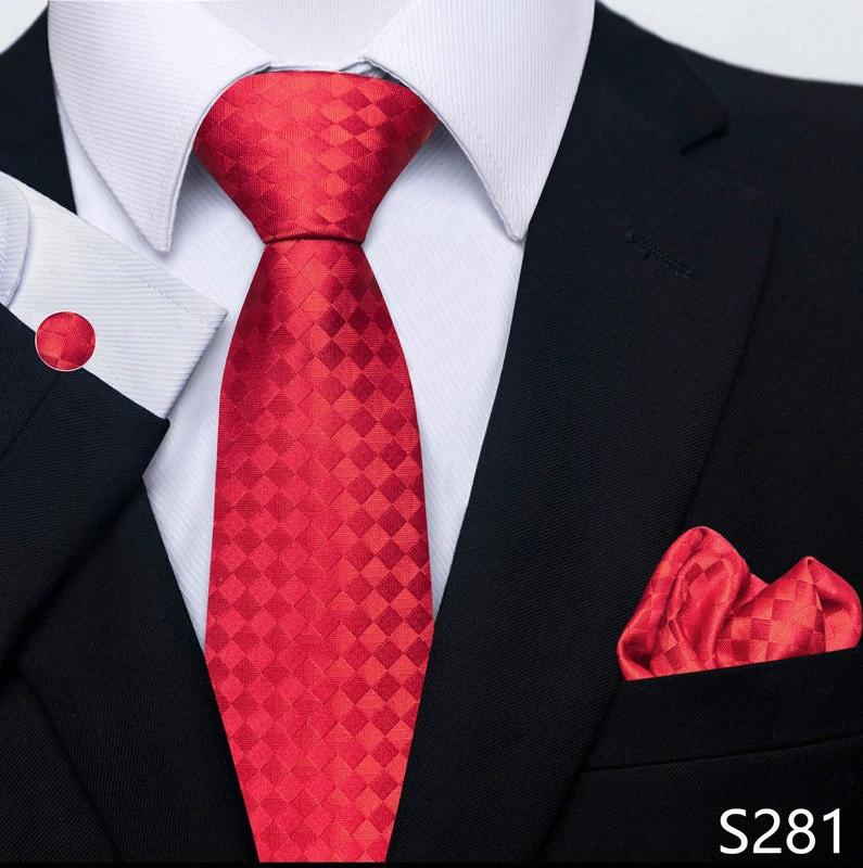 Men's Creative All-match Business Formal Wear Tie Scarf Cufflink Set