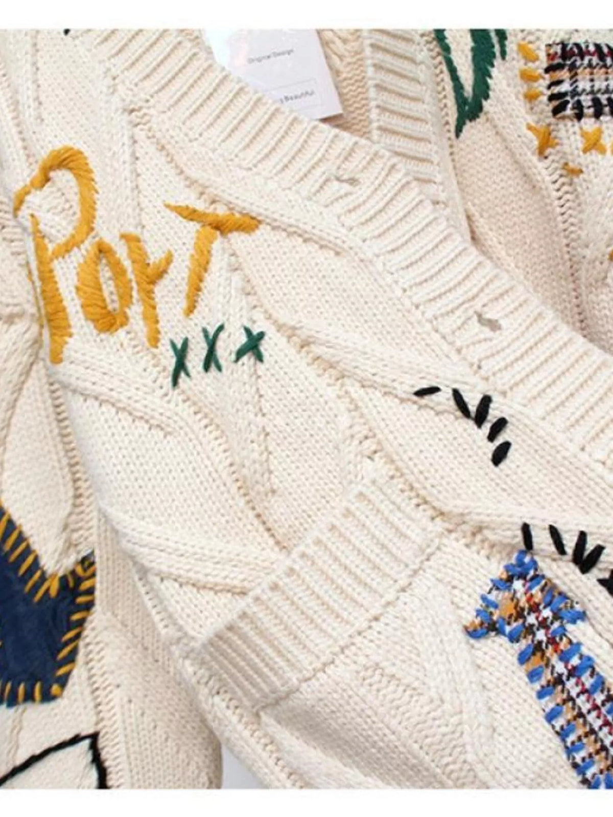 Cable Knit Button Up Cardigan