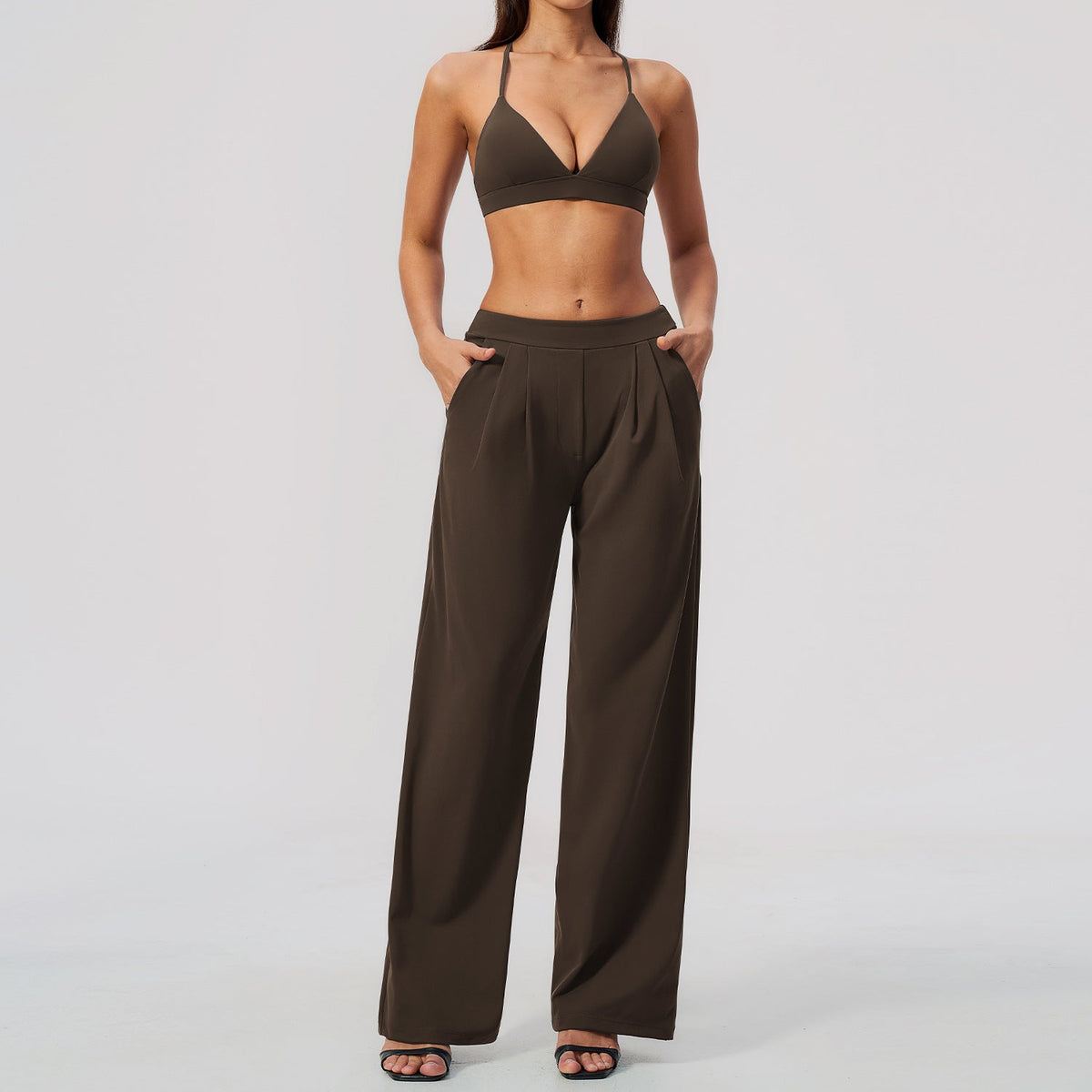 Fitness Activewear Quick-dry Two-piece Set For Yoga