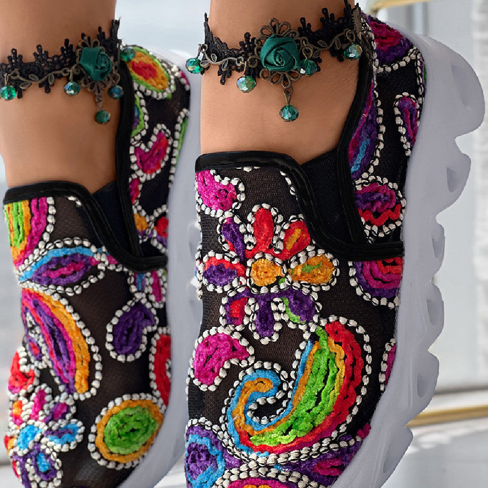 Women's Color Mesh Casual Sneaker