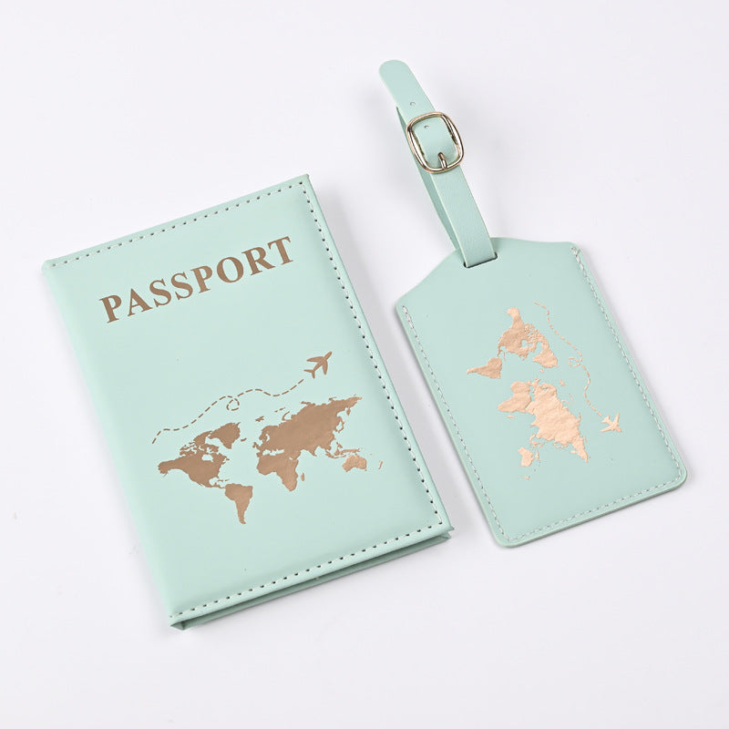 New PU Map Gilding Passport Cover