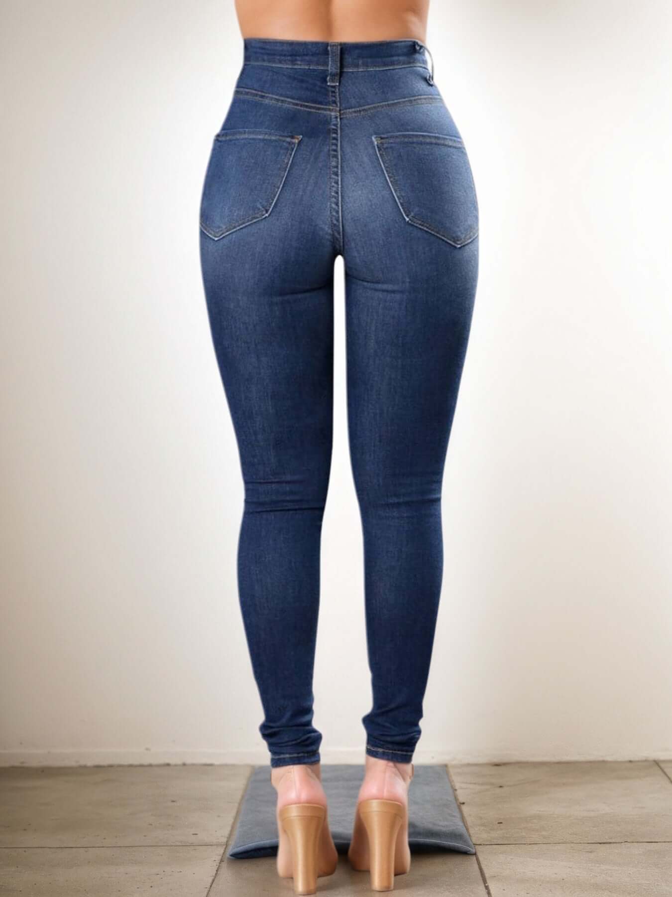 ripped high waist jeans for women