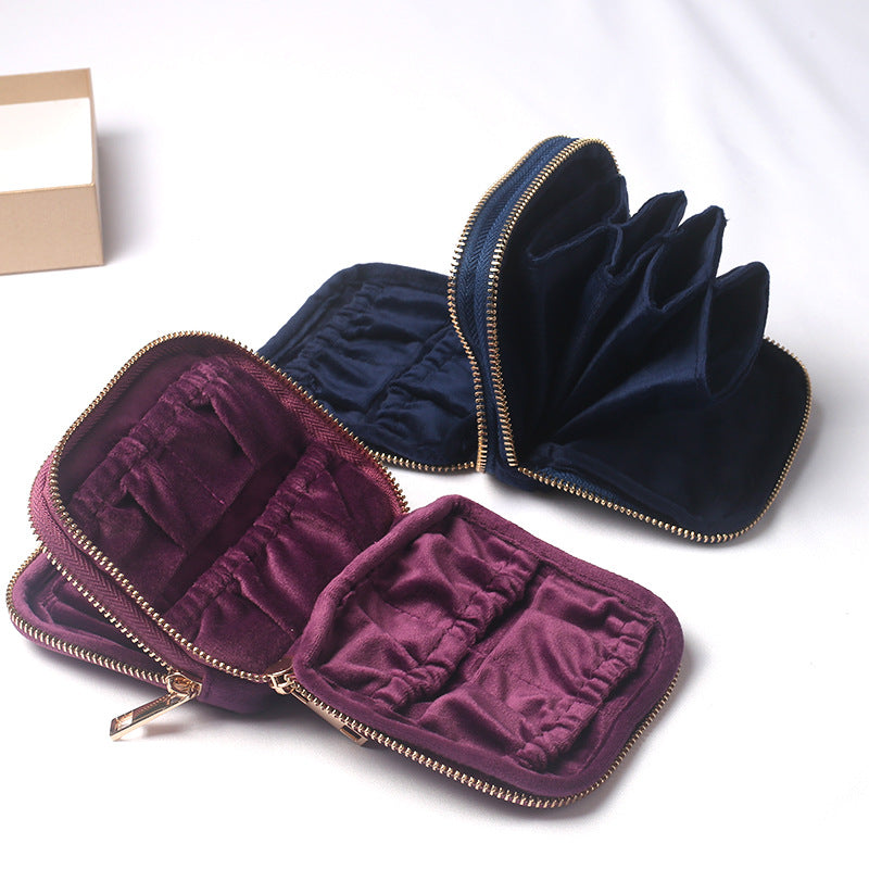 Jewelry Storage Bag Travel Portable Zippered Jewelry Pouch Handbag