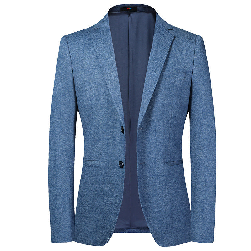 Stretch Mens Slim-Fit Blazer Casual Jacket