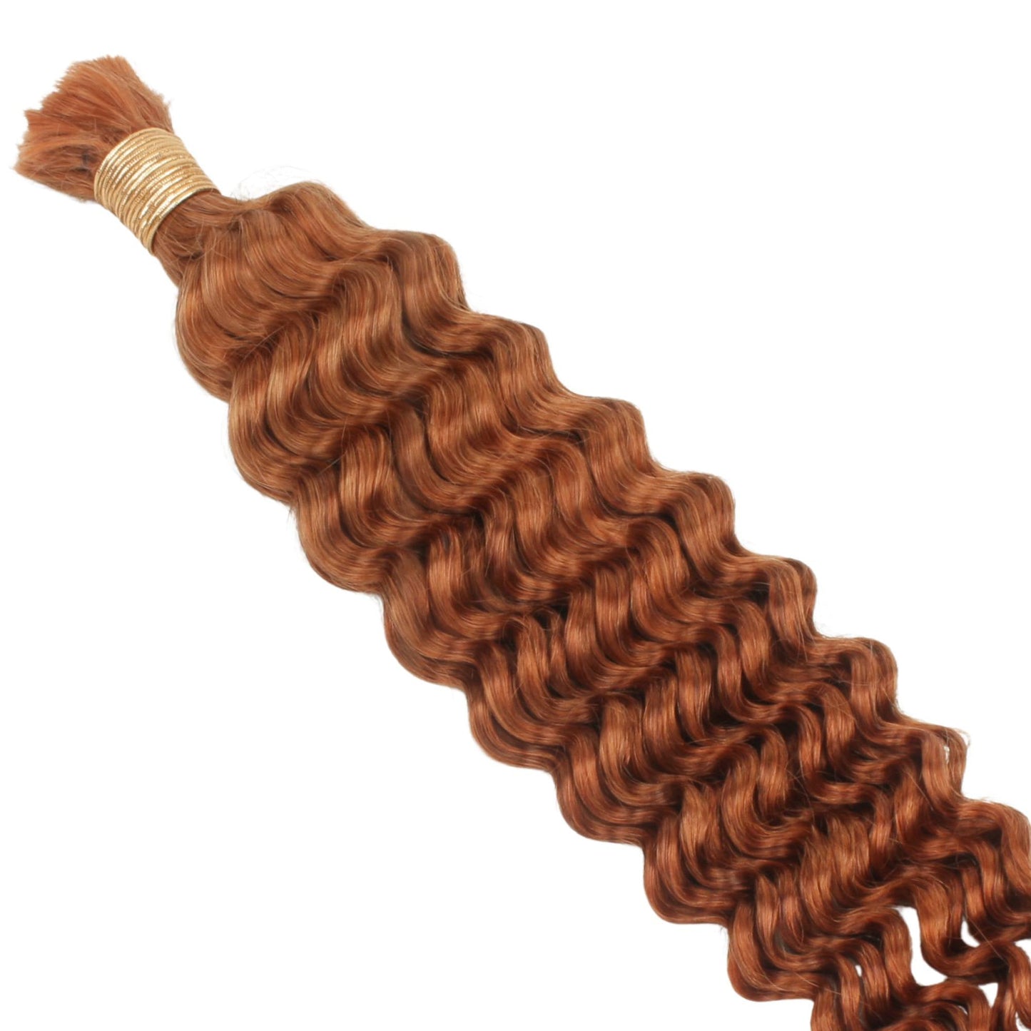 Cabello Cobre Ondulado Profundo Color 350 a Granel 100% Humano para Trenzar