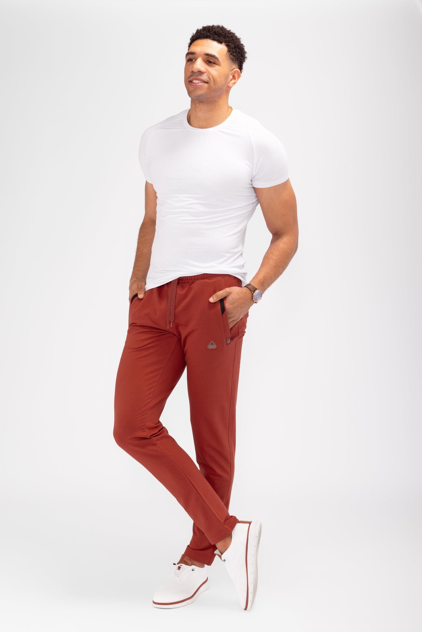 Pantalones de chándal deportivos de comodidad diaria - Ajuste cónico (talla alta)