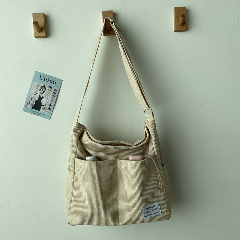 Women's Large Capacity Textured Messenger Bag