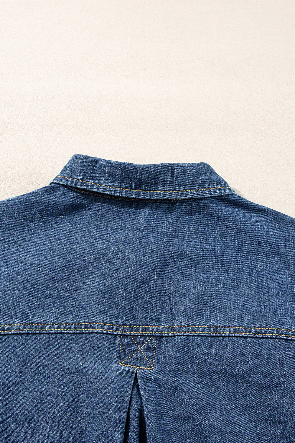 Chaqueta vaquera oversize con bolsillo, lavada a la piedra, a rayas azules