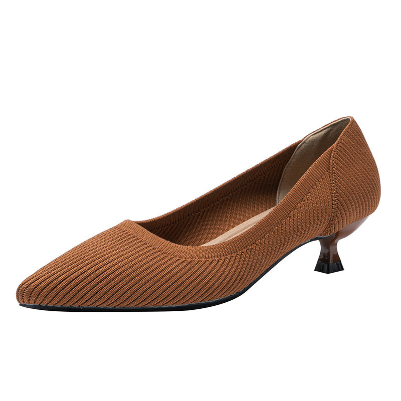 Women's Pointed-Toe Knit Heels