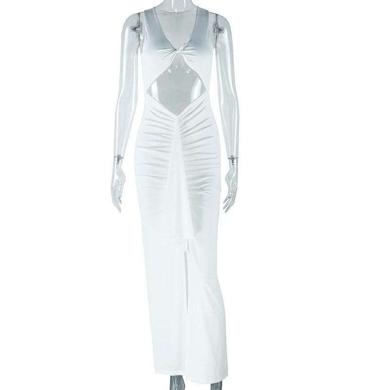 Hollow-out Camisole Ribbon Dress