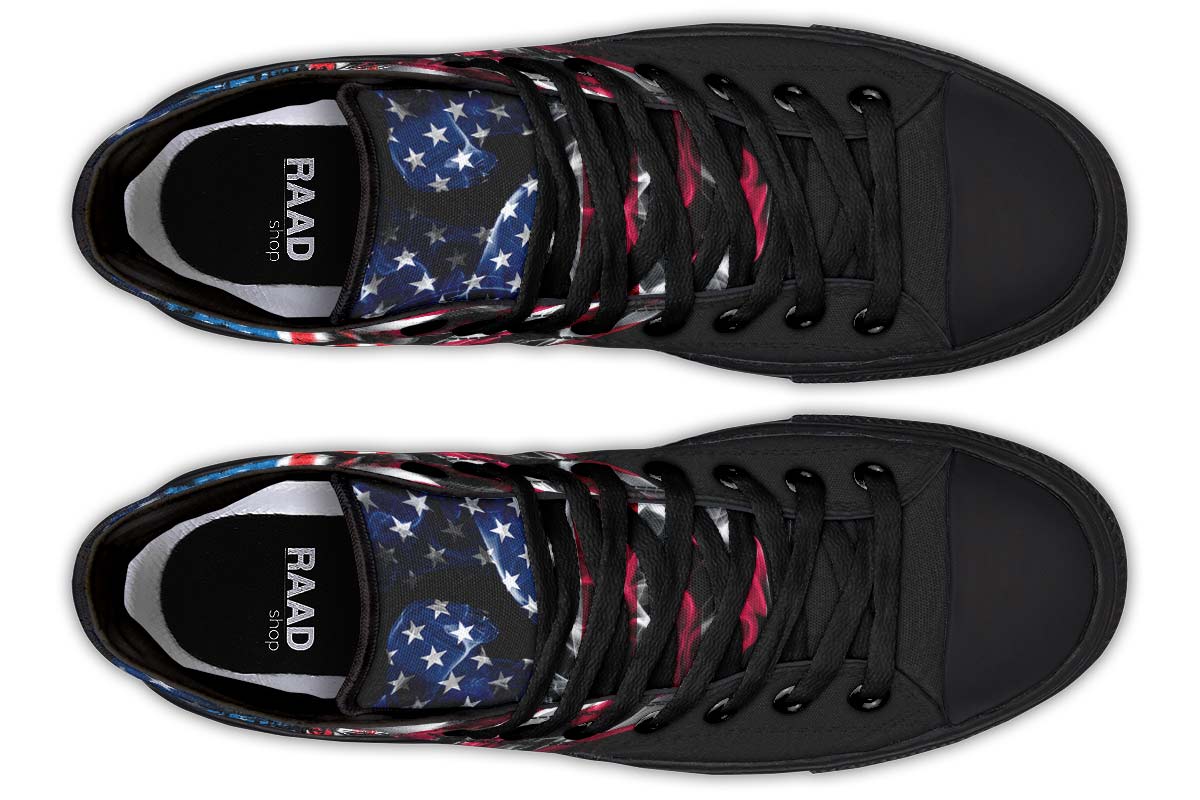 Printed Couple High Top Canvas Shoes