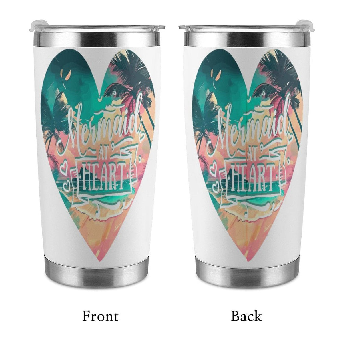 Mermaid at Heart 20oz Stainless Steel Travel Mug