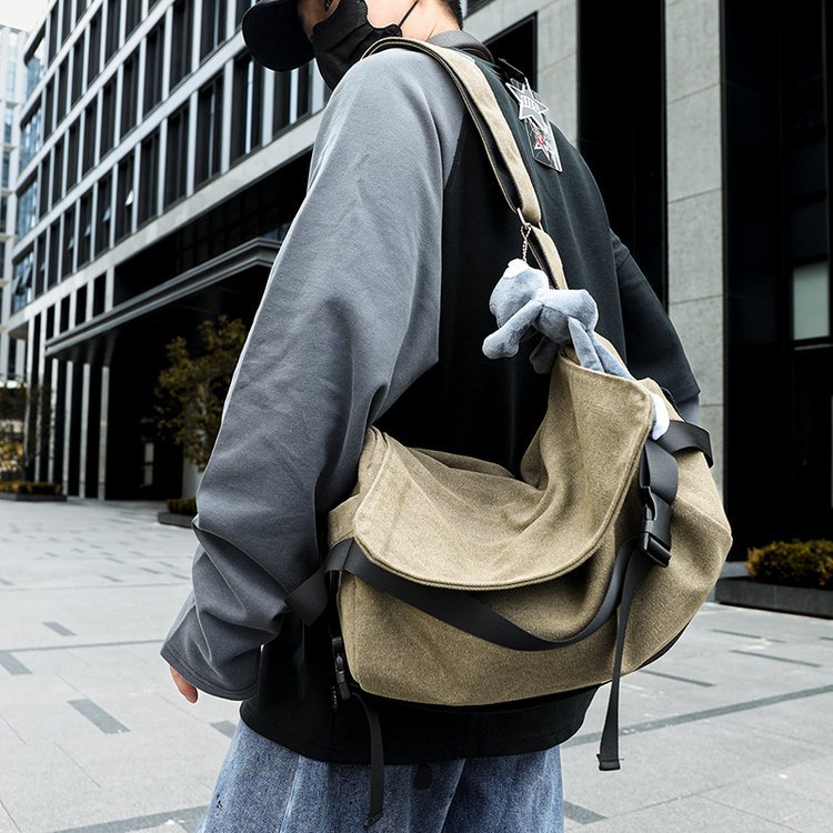 Men's Minimalist Canvas Crossbody Bag