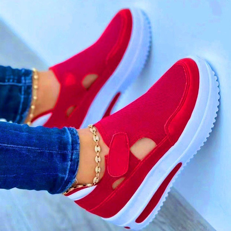 Flat Fly Knit Breathable Casual Mesh Shoes