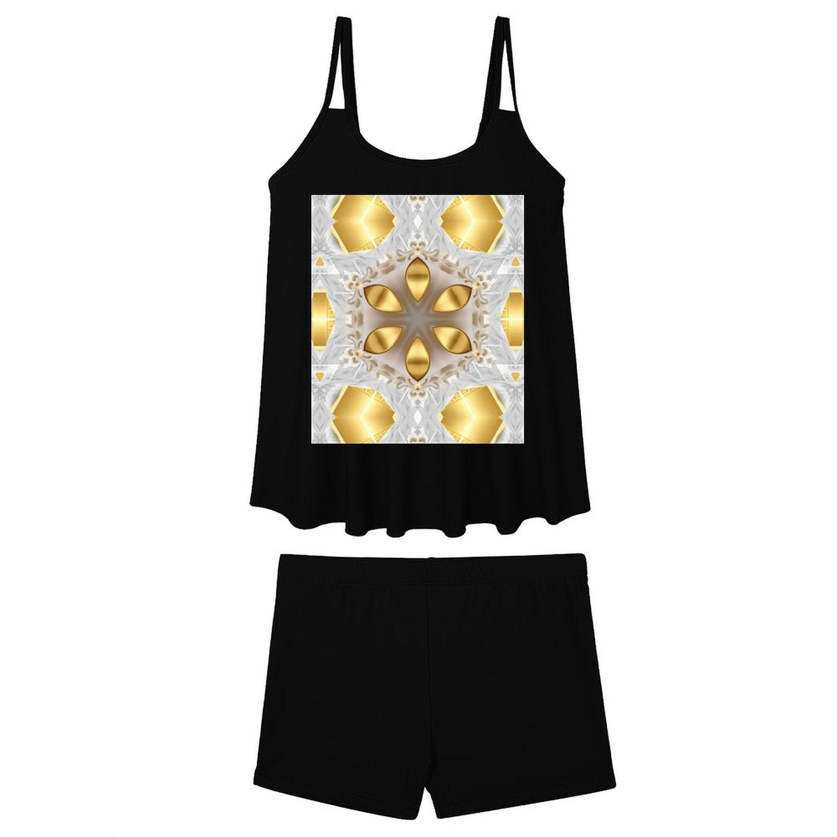 Golden Design Tankini 2-Piece Swimsuit for Women (Made in USA)