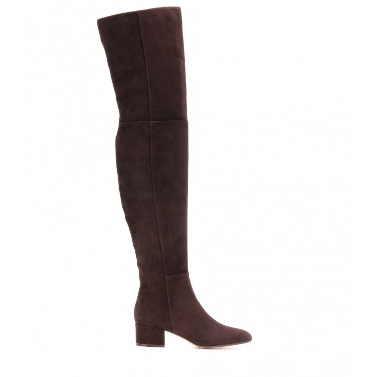 Women's Over-the-Knee Suede Block Heel Boots