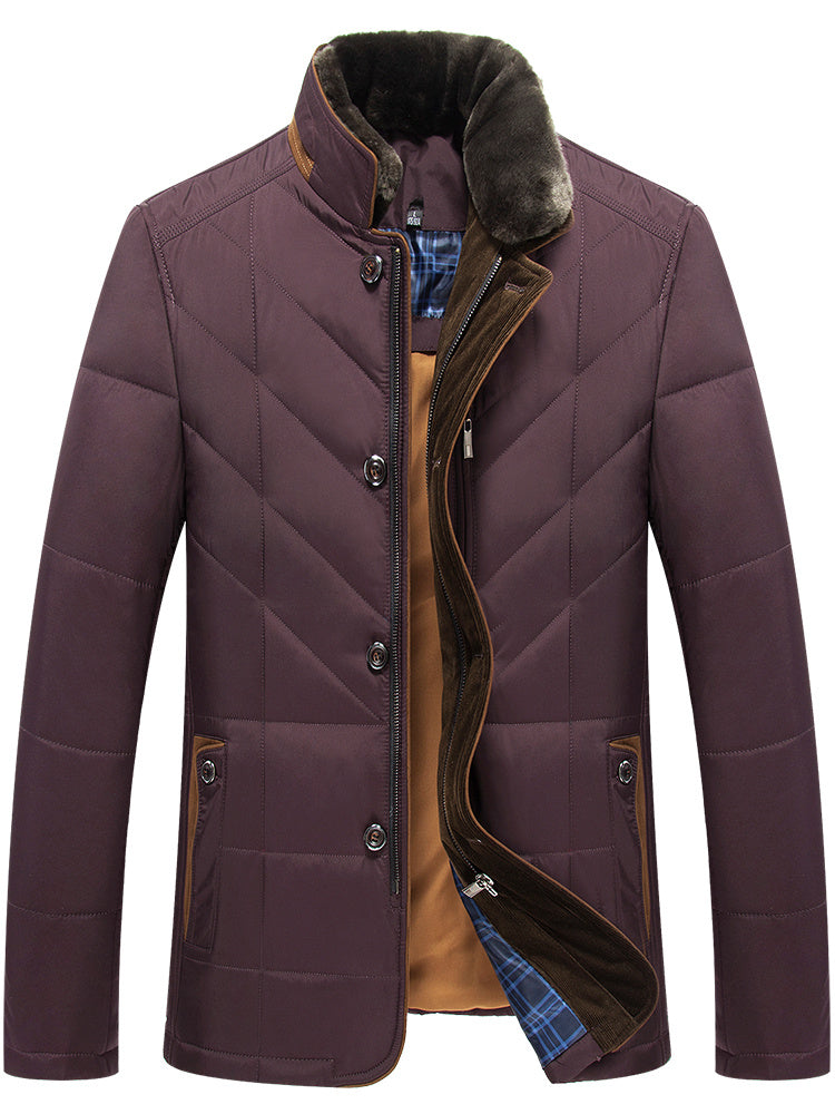 Chaqueta Acolchada para Hombre de Mediana Edad y Ancianos - Ropa de Invierno para Padre