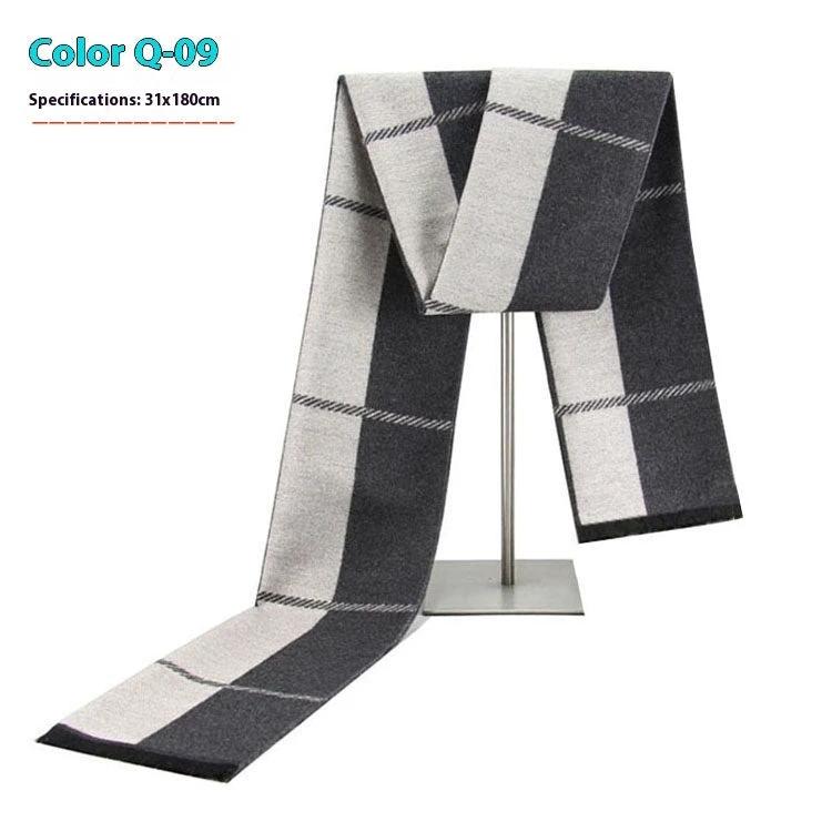 Men's Warm Cashmere-like Striped Scarf