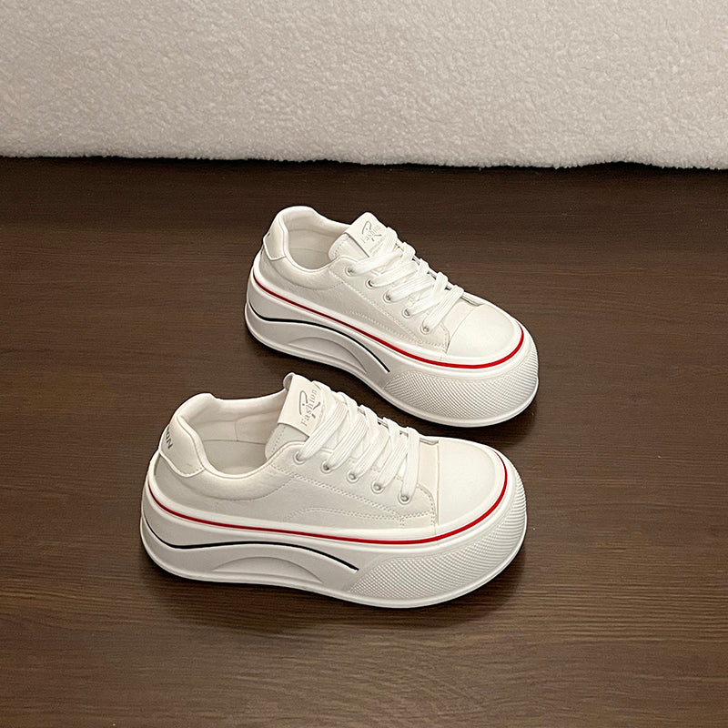 Bestseller Retro Skate Sneakers Women, Summer New Arrival Versatile Round-Toe White Sneakers, Casual German Army Trainers