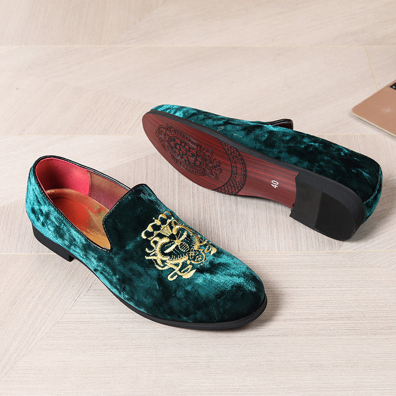 Men's Embroidered Slip-on Loafers