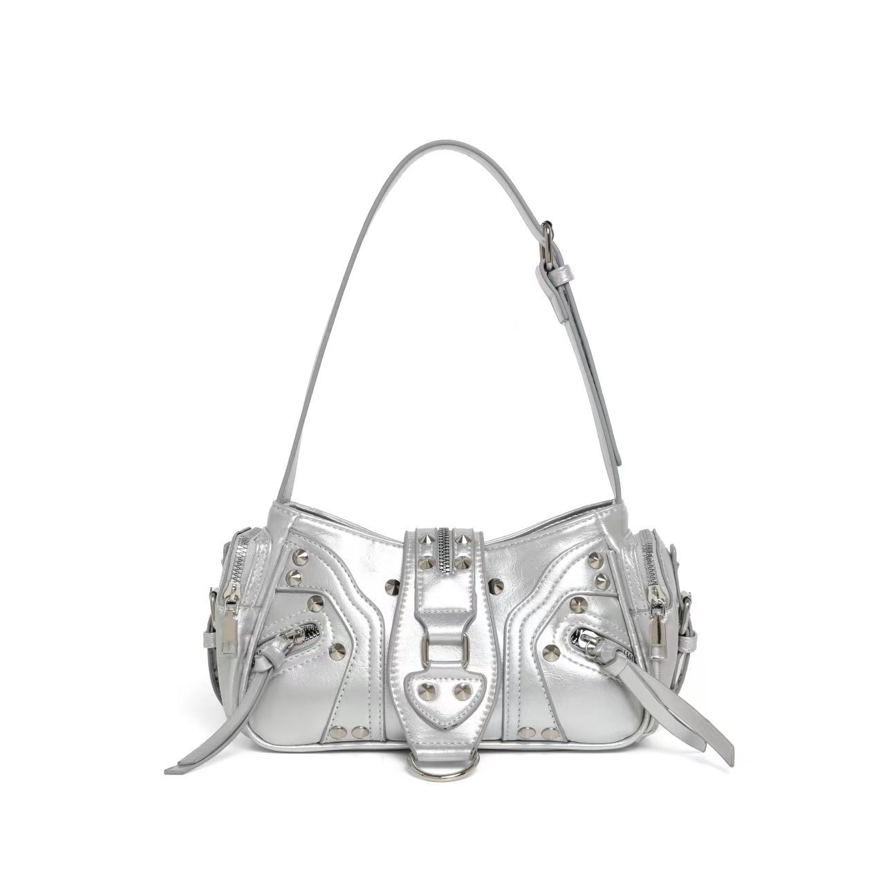Edgy Y2k-style Single-shoulder Commuter Crossbody Biker Bag