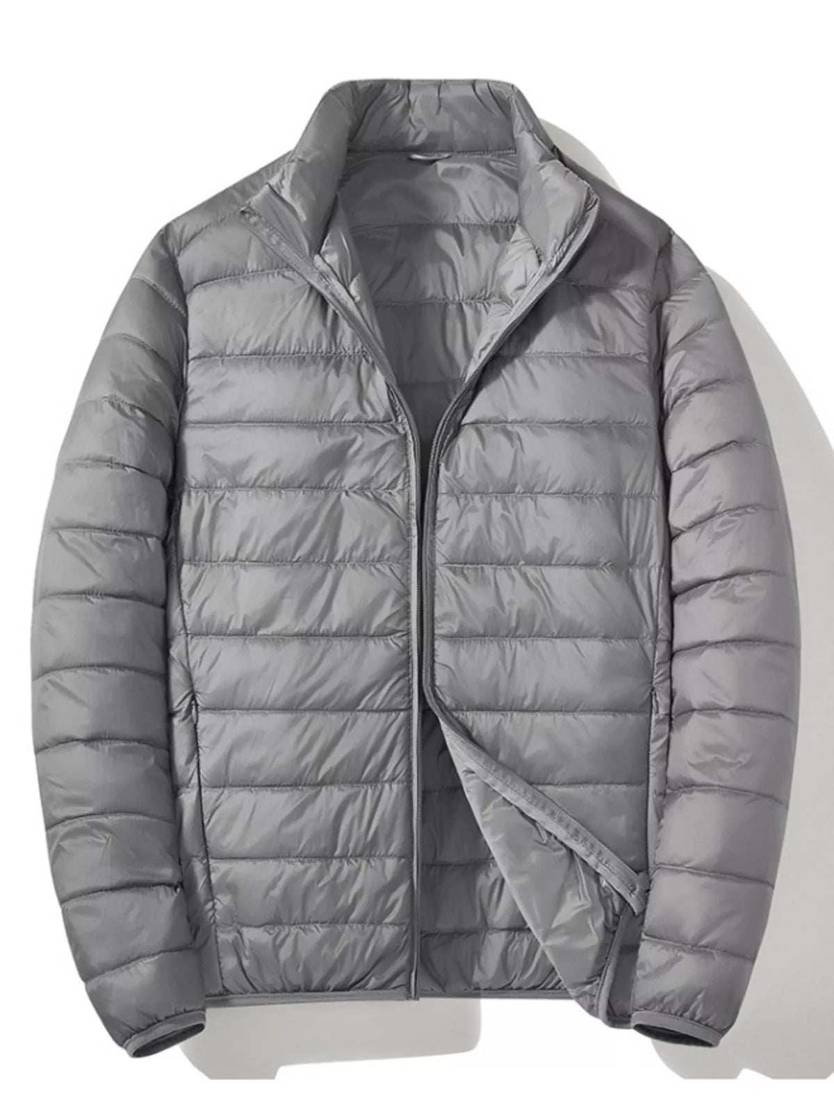 Men's Plus Size Lightweight Zip Up Puffer Jacket
