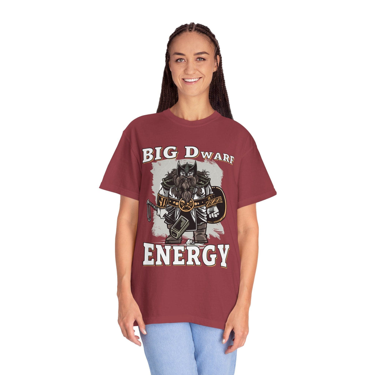 Big D (Dwarf) Energy T-Shirt - Funny Fantasy Dwarf Tee - Comfort Colors