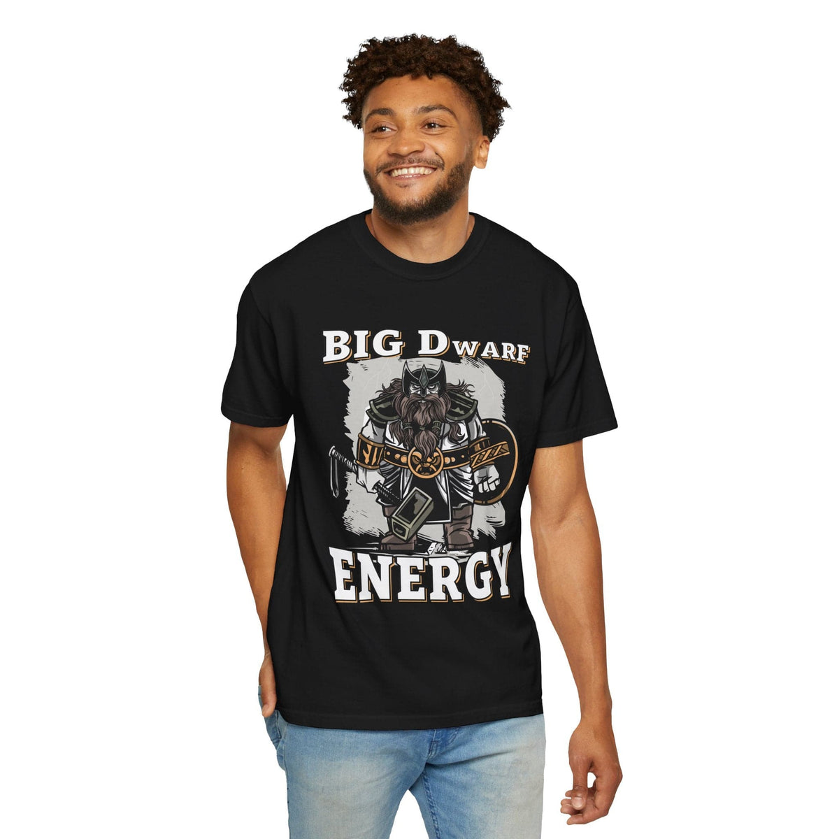 Big D (Dwarf) Energy T-Shirt - Funny Fantasy Dwarf Tee - Comfort Colors