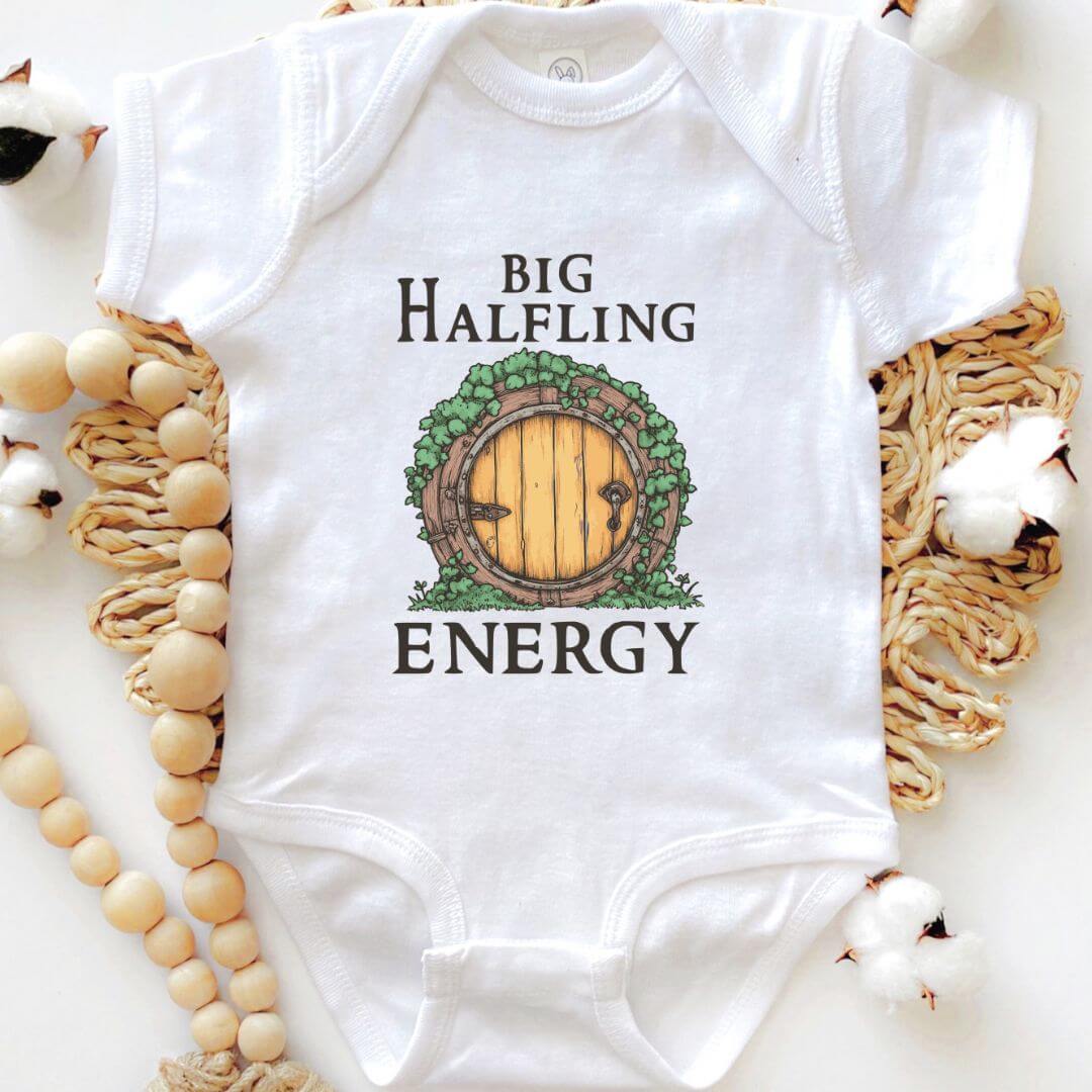 Big Halfling Energy LOTR Baby Bodysuit