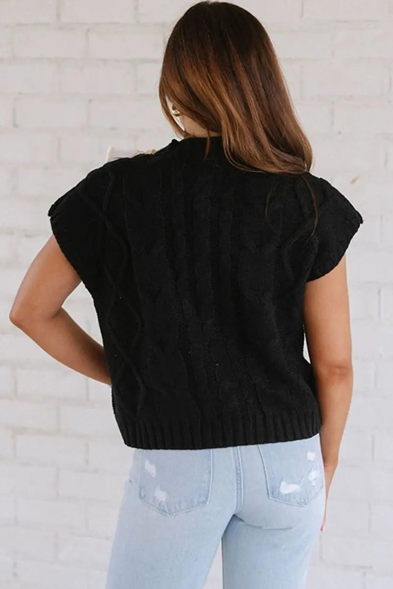 Sweaters Love Salve Cable Knit Sweater Women's Colorblock Top Chic & Comfortable Fit