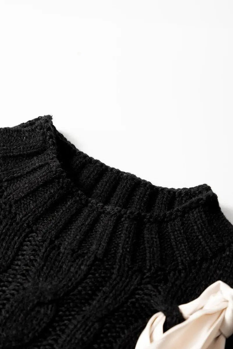 Sweaters Love Salve Cable Knit Sweater Women's Colorblock Top Chic & Comfortable Fit