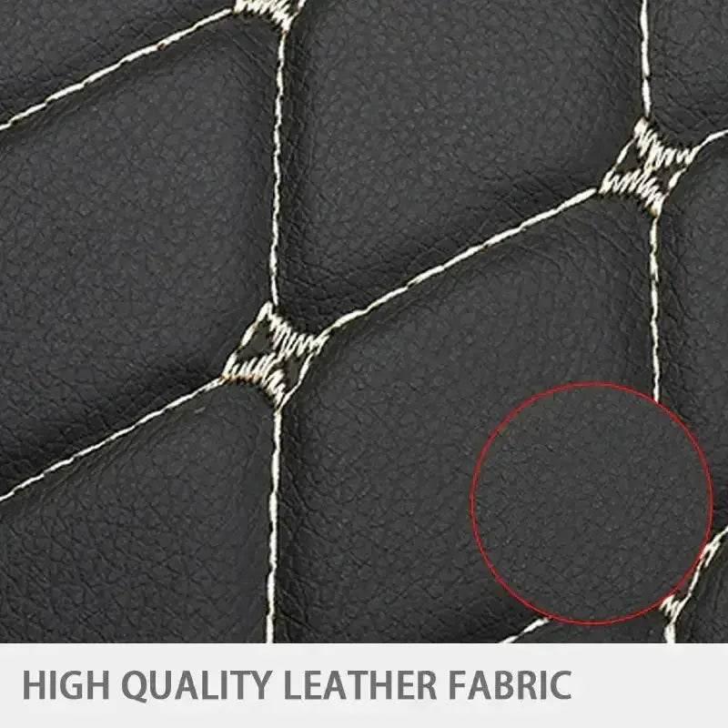 Black Car Seat Protector Pad with Red Stitching