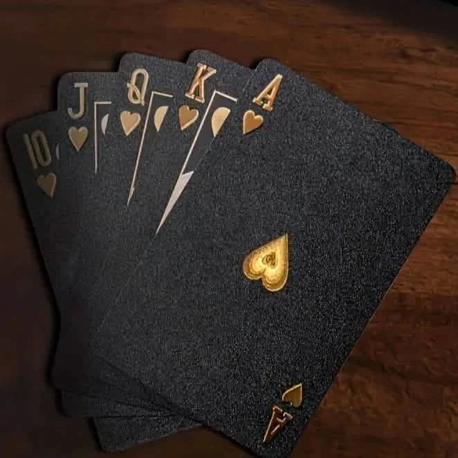Black Golden Foil Poker Playing Cards