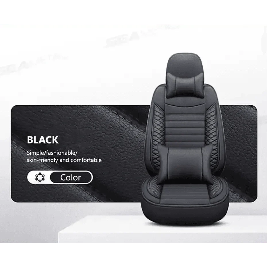 Black Leather Car Seat Covers Seametal Car Seat