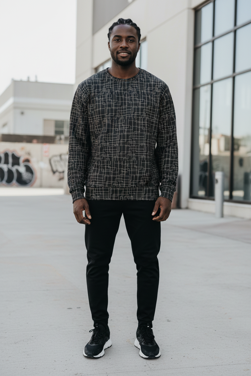 Architectural Silence Sweatshirt | Minimalist Geometric Unisex