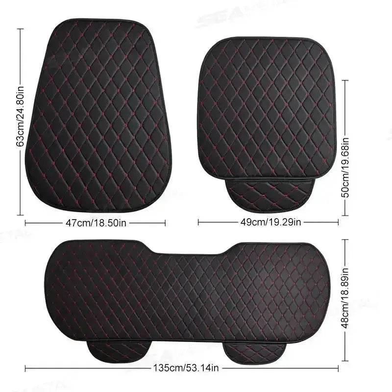 Black Quilted Leather Car Seat Covers